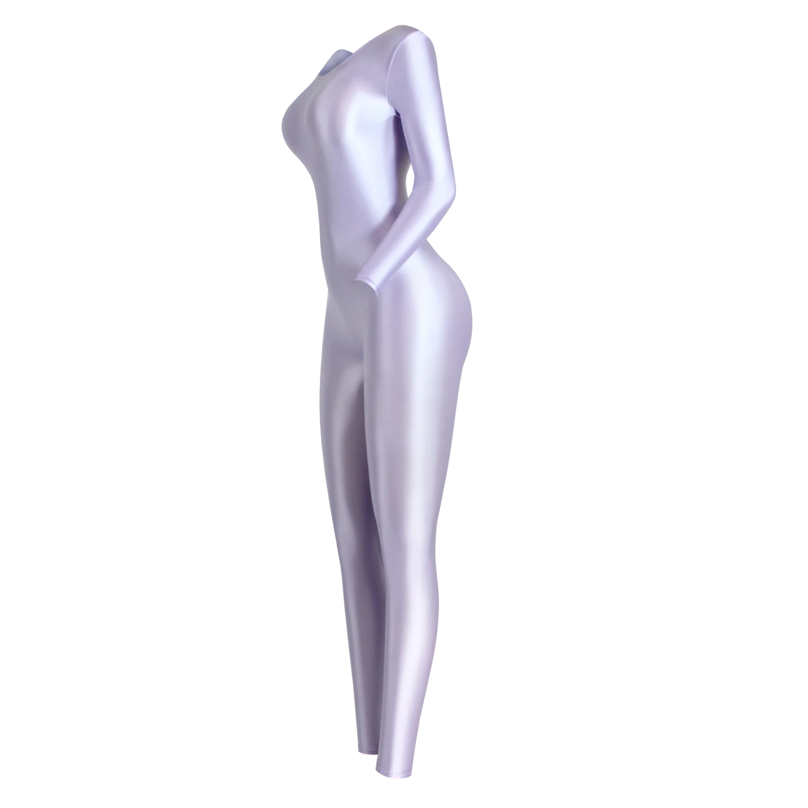 Sexy glänzender Body für Frauen, offener Schritt, eng anliegender, öl glatter Lauf overall, Zentai-Anzüge, lässige Strumpfhosen, Catsuits