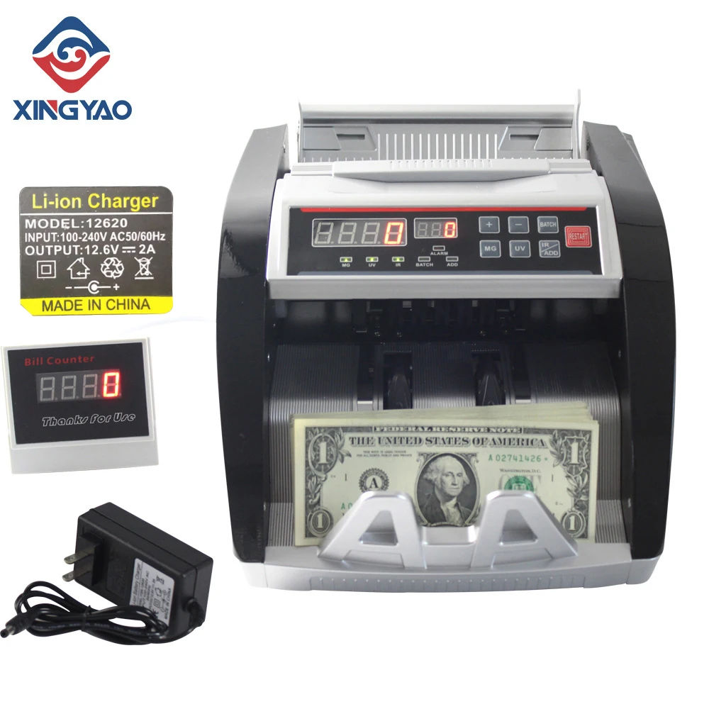 

4000mA Li battery XD-5800C Bill counter with rechargeable battery DC Money Counter