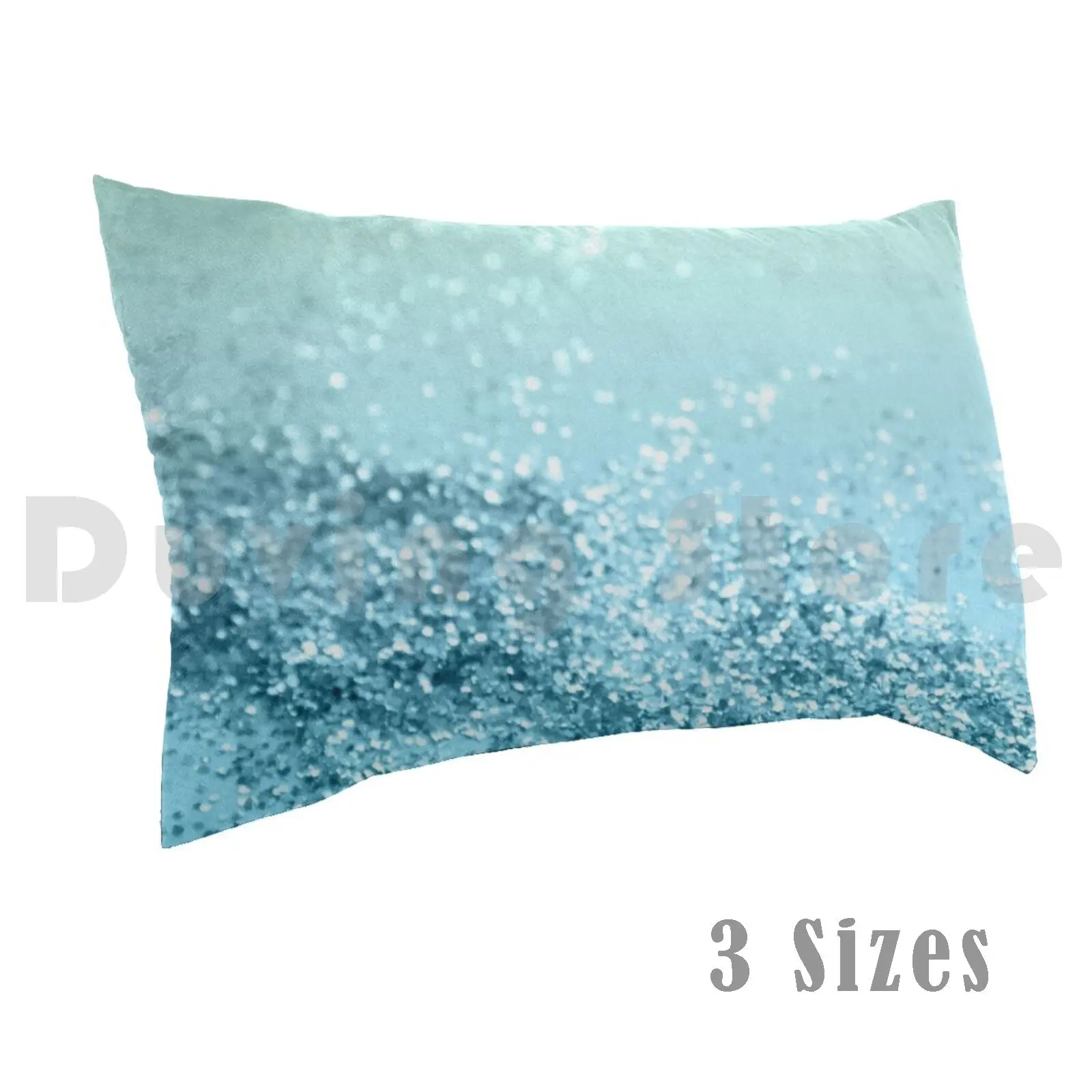 Seafoam Aqua Ocean Mermaid Girls Glitter #3 #shiny #decor #art Pillow Case Printed 50x75 Color Digital