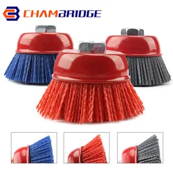 1/3PC 3Inch 75Mm Cốc Nylon Nhám Bàn Chải Bánh Xe 80-240Grit Đống Polymer-Nhám Cho Góc máy Mài Dremel Dụng Cụ Xoay Đánh Bóng