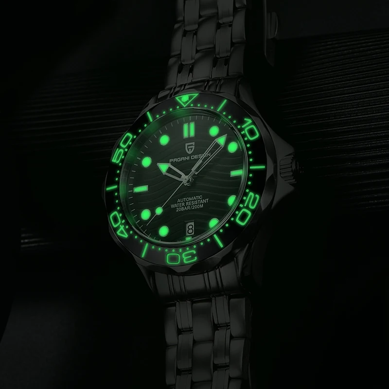 2023 PAGANI Design Automatic Mechanical Watch Military Supplemental Sports 007 NH35A Men Watch Bracelet Accessories Waterproof