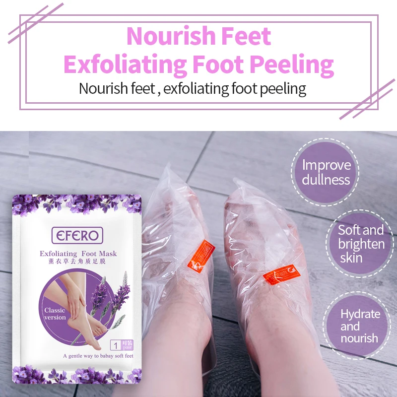 2/3pairs Exfoliating Foot Masks Pedicure Socks Exfoliation for Feet Mask Remove Dead Skin Heels Foot Peeling Mask for Legs efero