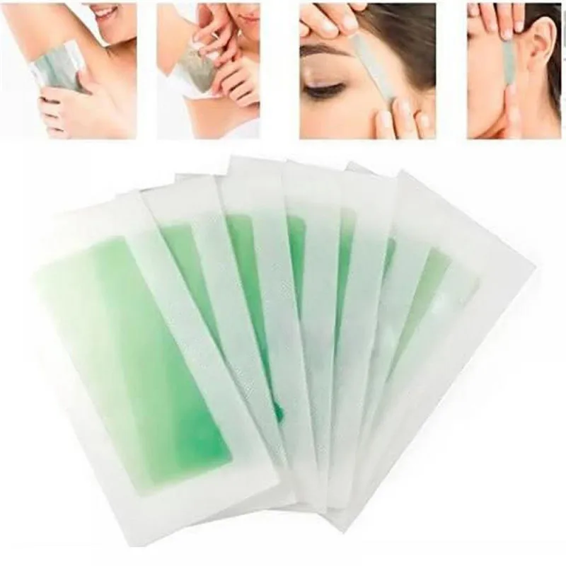 5Pcs/ Lot Professional Hair Removal Double Sides Cold Wax Strips Depilatory Paper Beauty Tools For Face/Legs/Bikini/Arm/Neck