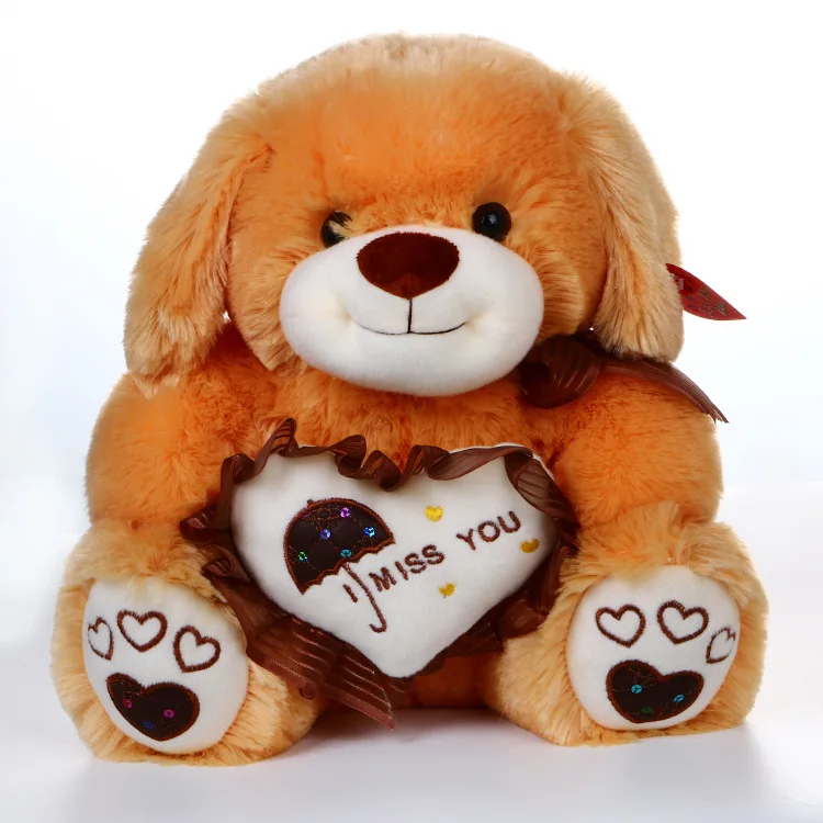 

Plush Toy Doll Business Activity Free Gifts Doll Holding Heart Dog Workmanship Best Quality Currently Available Supply