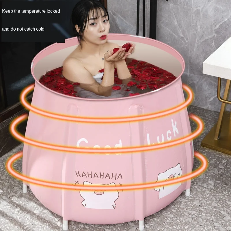 Portable Bathtub Folding Bath Bucket Foldable Adult Tub Baby Swimming Pool Insulation Separate Family Bathroom SPA Tub WY72903