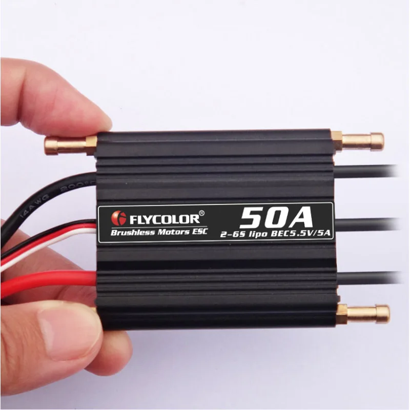 

1 шт. Flycolor 50A 70A 90A 120A 150A бесщеточный ESC 2-6S RC лодки водонепроницаемые с BEC/система водяного охлаждения для Jet