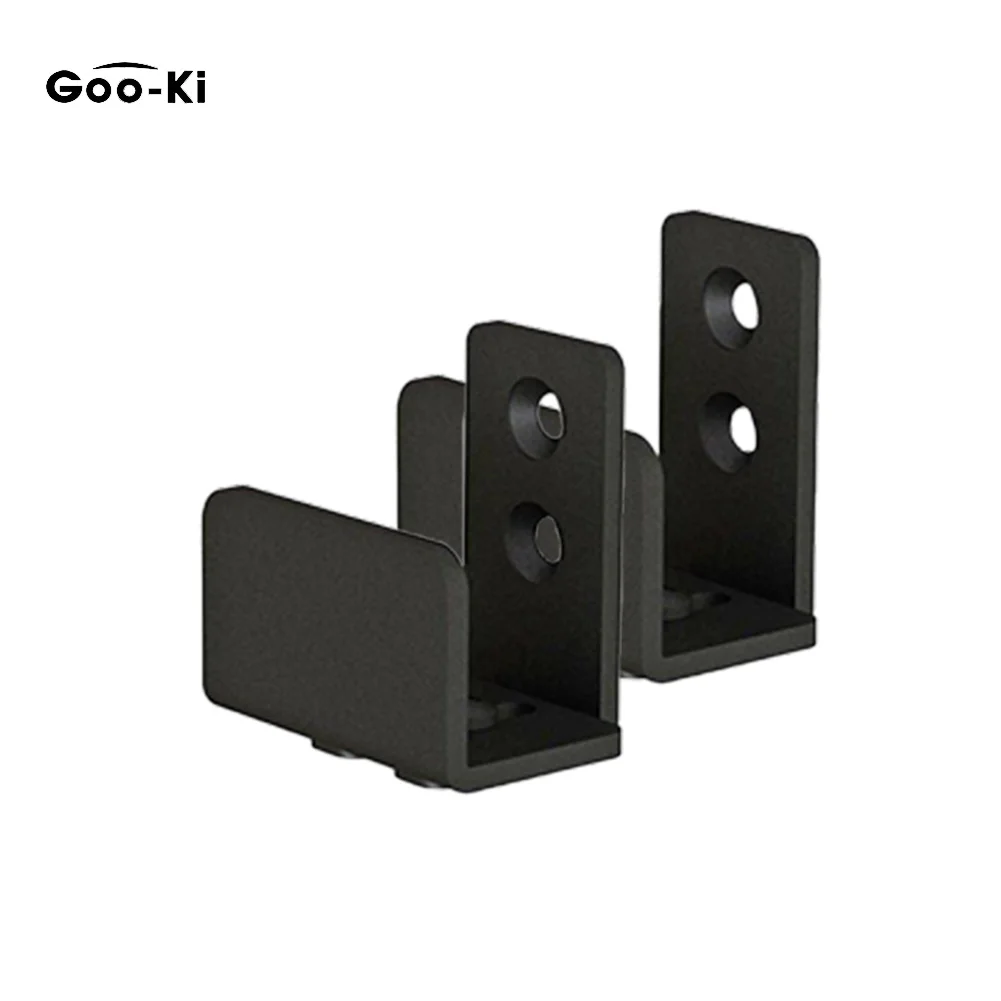 Goo-Ki 2PCS Stable Carbon Steel Hardware Barn Door Wall Mount Fixing Home Floor Guide With Screws Accessories Grounding Sliding