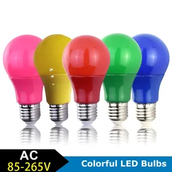 LED Bulbs E27 Colorful Globe Light AC110V 220V Lamp Bar for KTV Party Museums Art galleries Easter DIY Decorative Lamp 5W 7W 9W