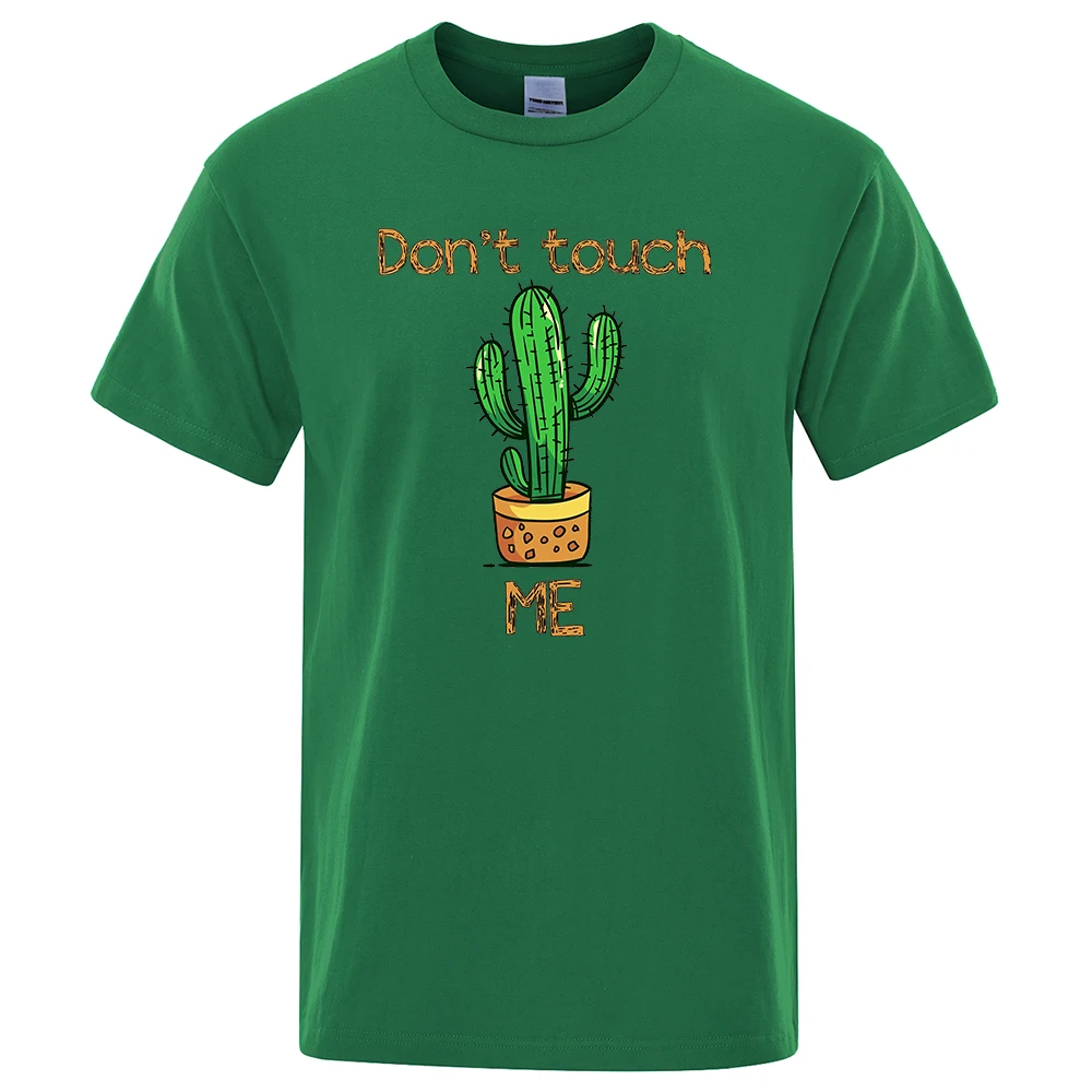 Green Vibrant Cactus Printed Man T Shirts Loose Brand Cool Clothing S-XXXL Fashion T-shirts Male Casual Summer New Tee Shirt