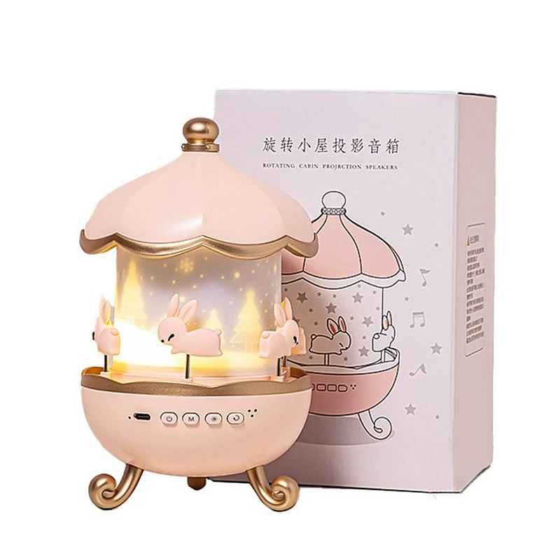 USB Rechargeable Starry Sky Projector Lamp Rotate Cabin Bedroom Unicorn Mermaid Stars Night Light Birthday Gifts for Girl Kids