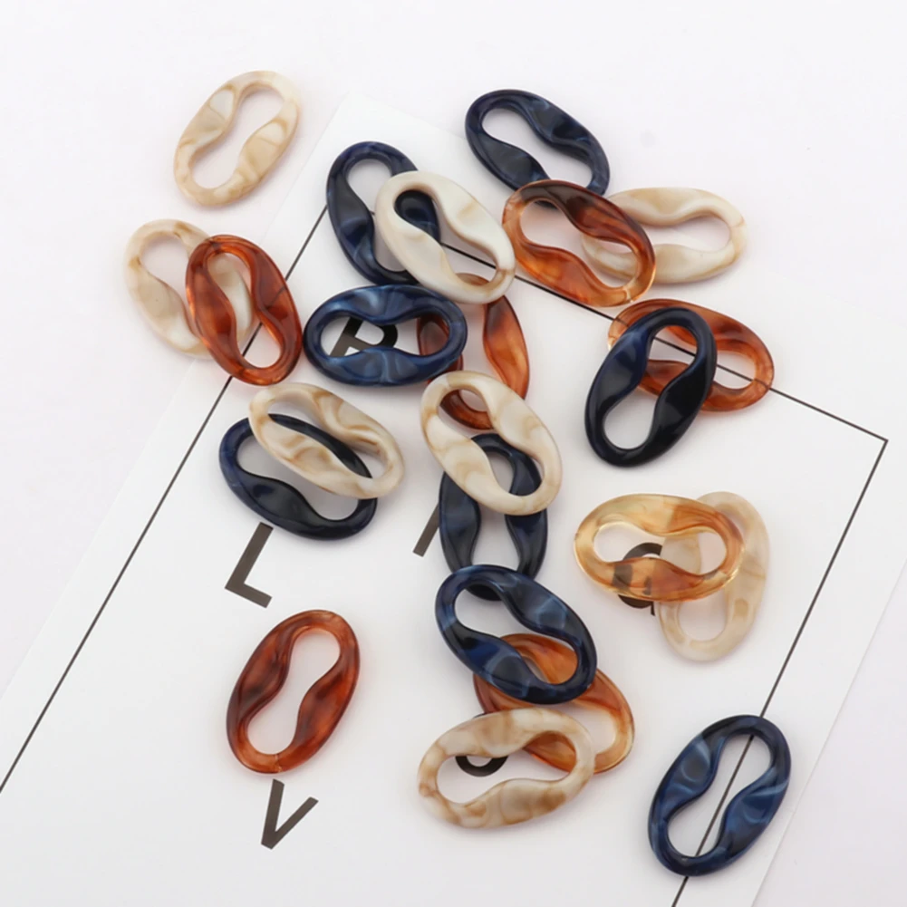 10pcs, 20pcs multi-style acrylic resin buckle chain DIY bag accessories mobile phone chain handmade jewelry accessory chain