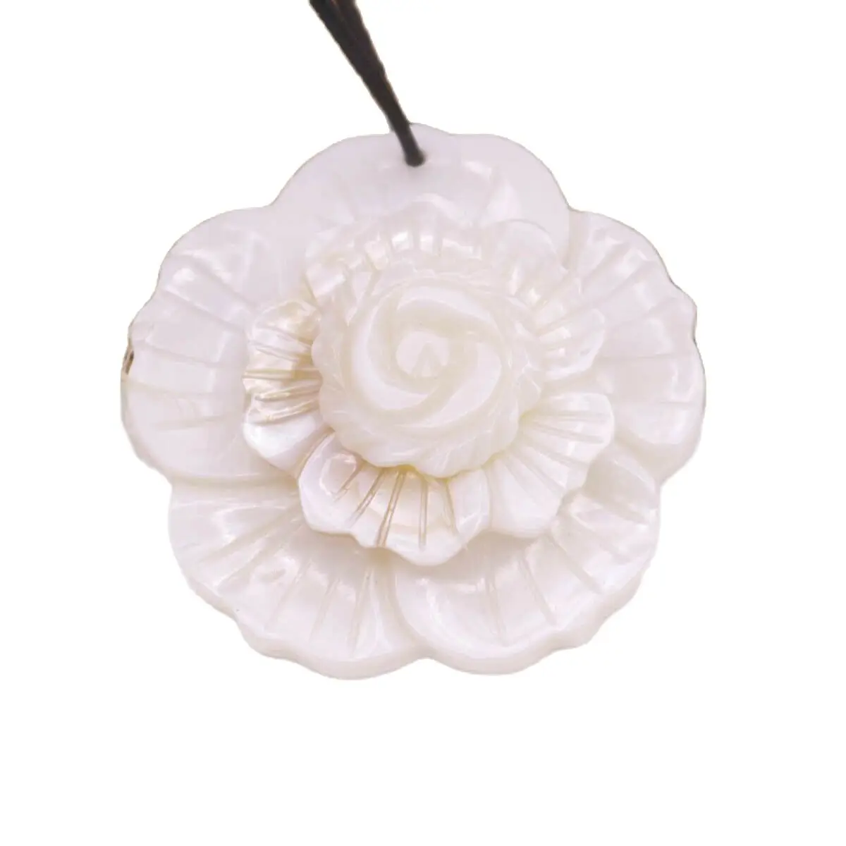 45mm Natural White Shell Flower Mother of Pearl For Pendant Making Crafts