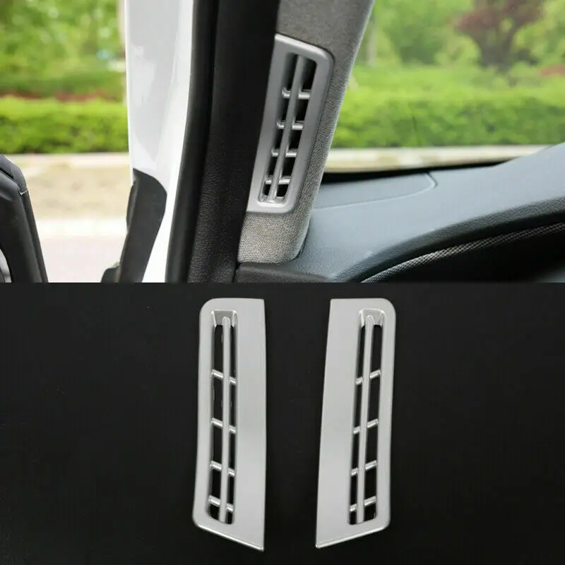 

For Hyundai Santa Fe 2019 Matte Front A Pillar Air Vent Outlet Cover Trim 2pcs Car modification Auto parts