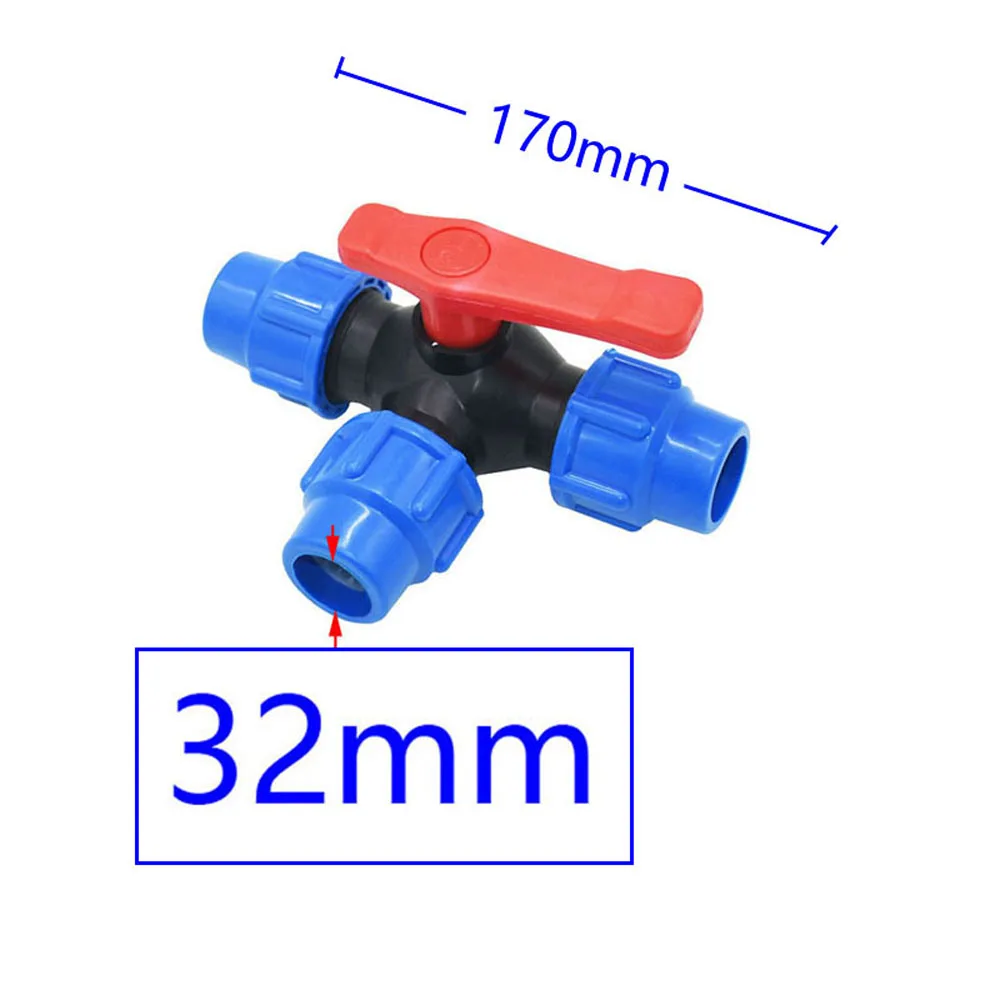 20/25/32/40/50/63mm Pe Pipe Cross Connector 4-Way Plastic Water Pipe Water Splitter 1/2 3/4 1 1.5 2 Inch Pipeline Coupler 1Pcs