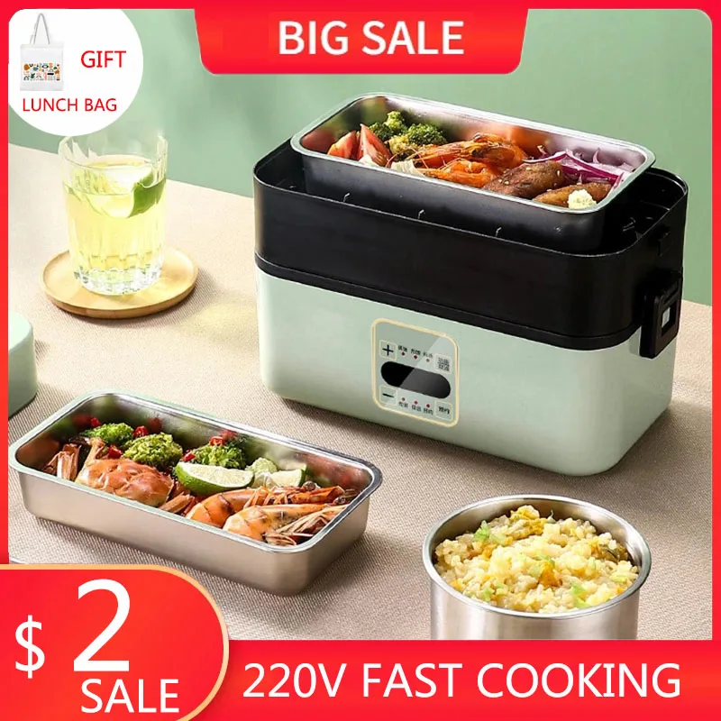 

Kitchen Electric Heating Lunch Box Heating Meals Preservation Office School Restaurant Food Fresh Box Thermal Bento Container