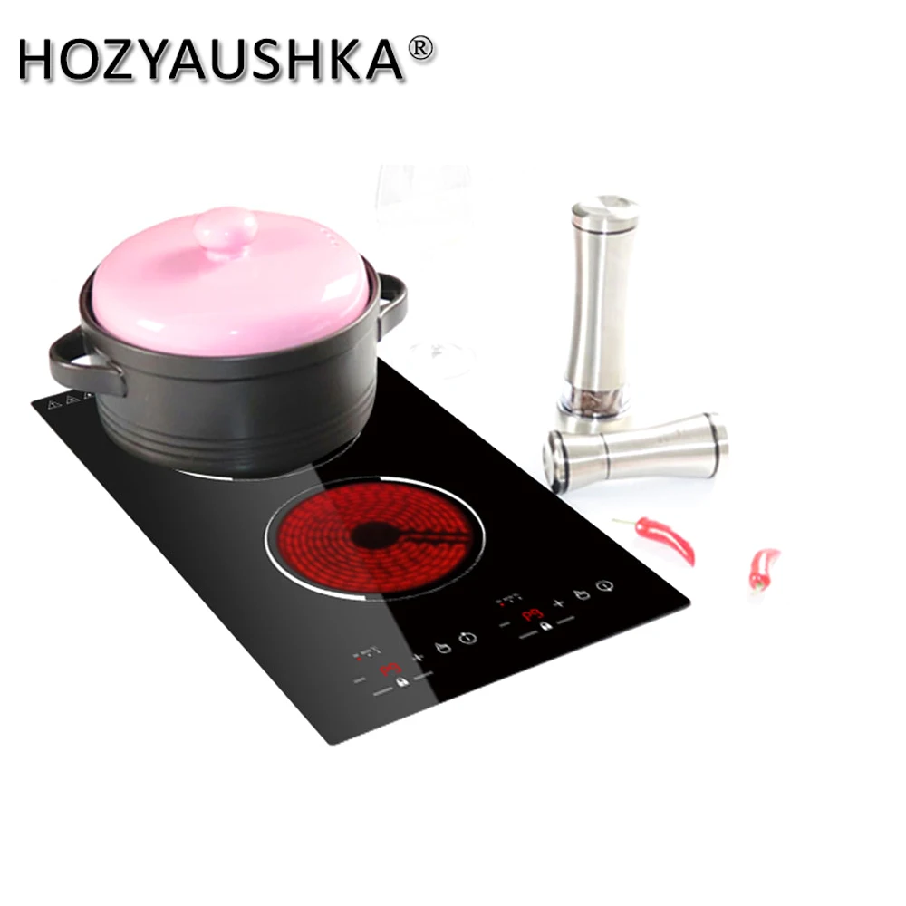 HOZYAUSHKA 1200+1800W double-head high-power electric ceramic stove touch control wide range of use