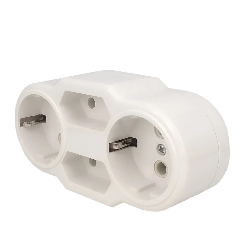 European Type Conversion Plug 1 TO 4 Way EU Germany Standard Power Adapter Socket 16A Travel charging adapter