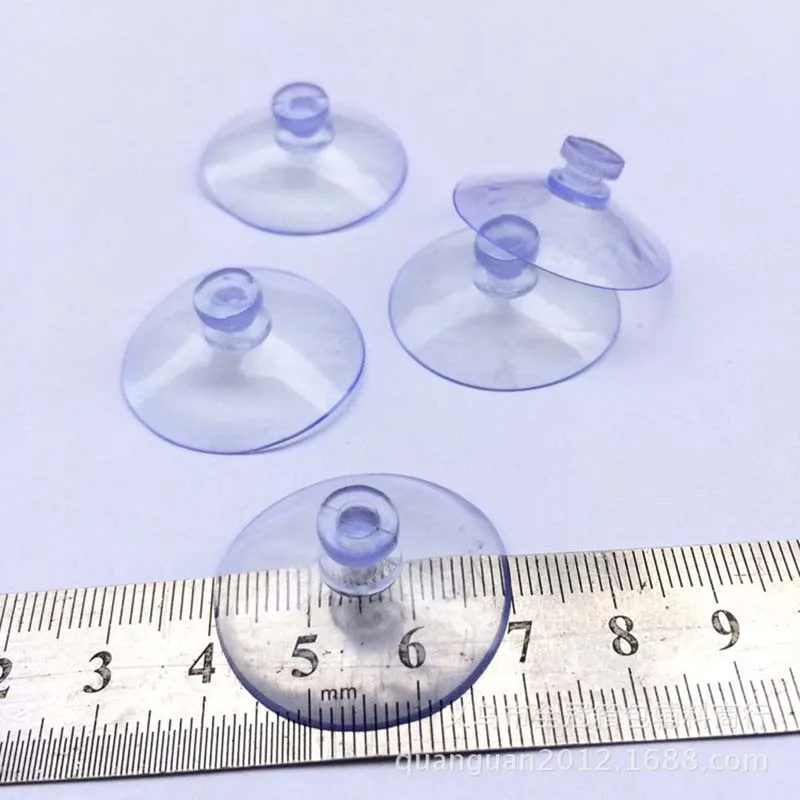 30PCs 3/4/5.5cm Clear Sucker Suction Cups Mushroom Head Strong Vacuum Suckers Hooks Hanger For window decoration wedding Car