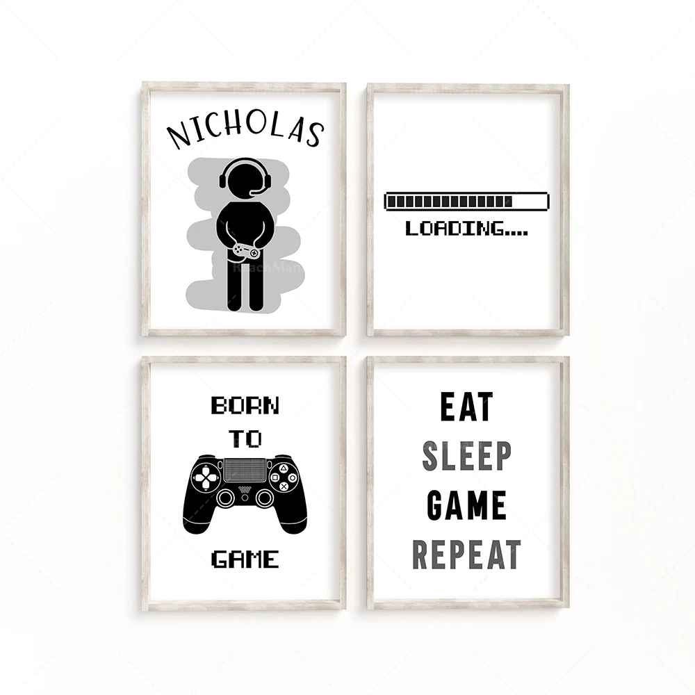 

Game console poster game introduction art painting console game canvas poster and prints video game wall pictures boy room decor