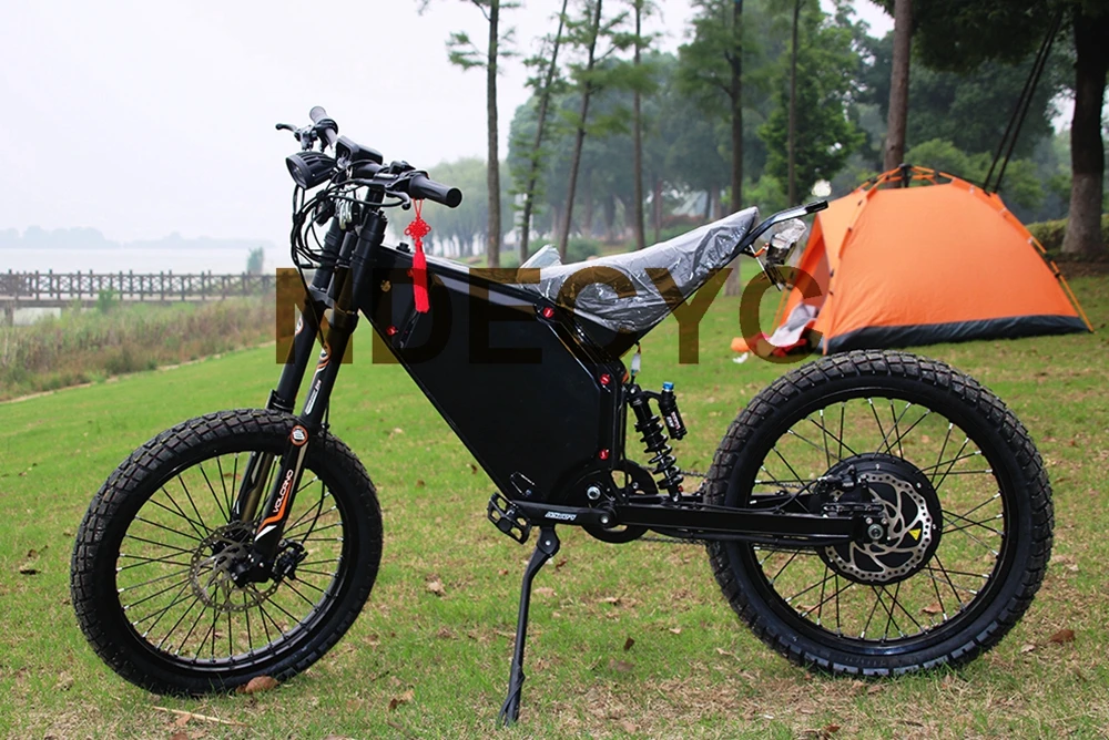 US Stock NBpower Enduro Ebike Frame, Black Stealth Bomber Frame for 3000W/ 5000W/8000W Motor Electric Bicycle Inside Battery