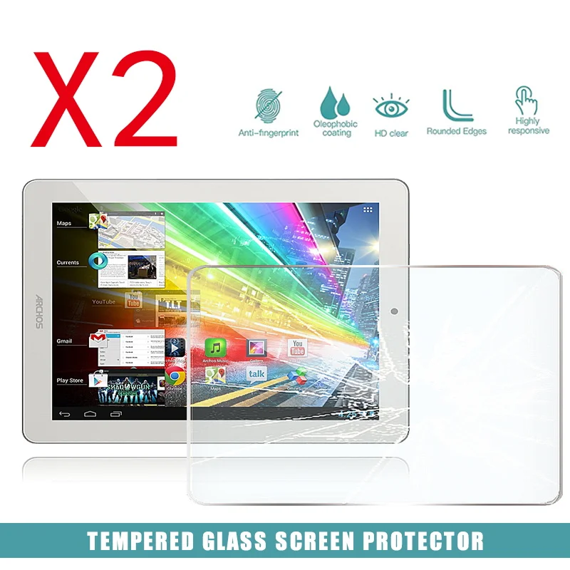 

2Pcs Tablet Tempered Glass Screen Protector Cover for Archos 97 97b Platinum HD 9.7" Tablet HD Tempered Film