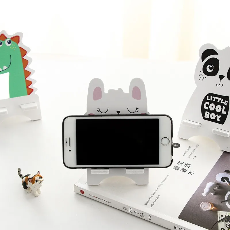 Soporte de teléfono de escritorio con forma de Animal de madera, soporte Universal para Iphone, Samsung, Huawei, Xiaomi, soporte de teléfono de viaje para tableta