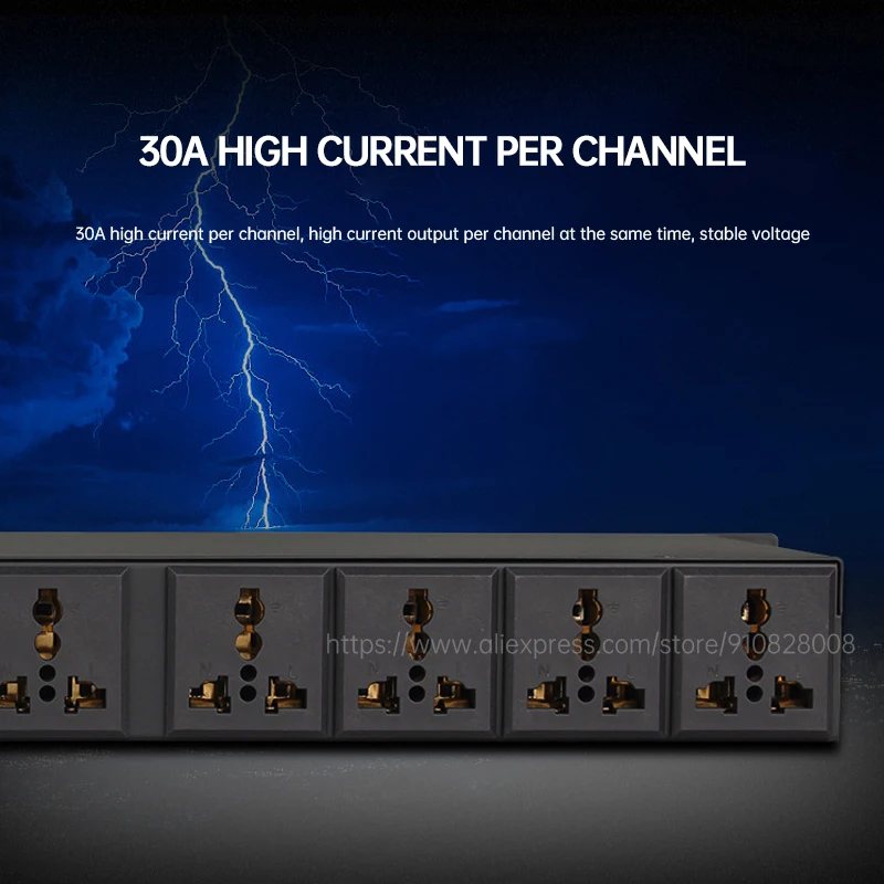 SR10 profissional 10 canais amplificador poder sequenciador controlador para DJ equipamento profissional som sistema Powersupply