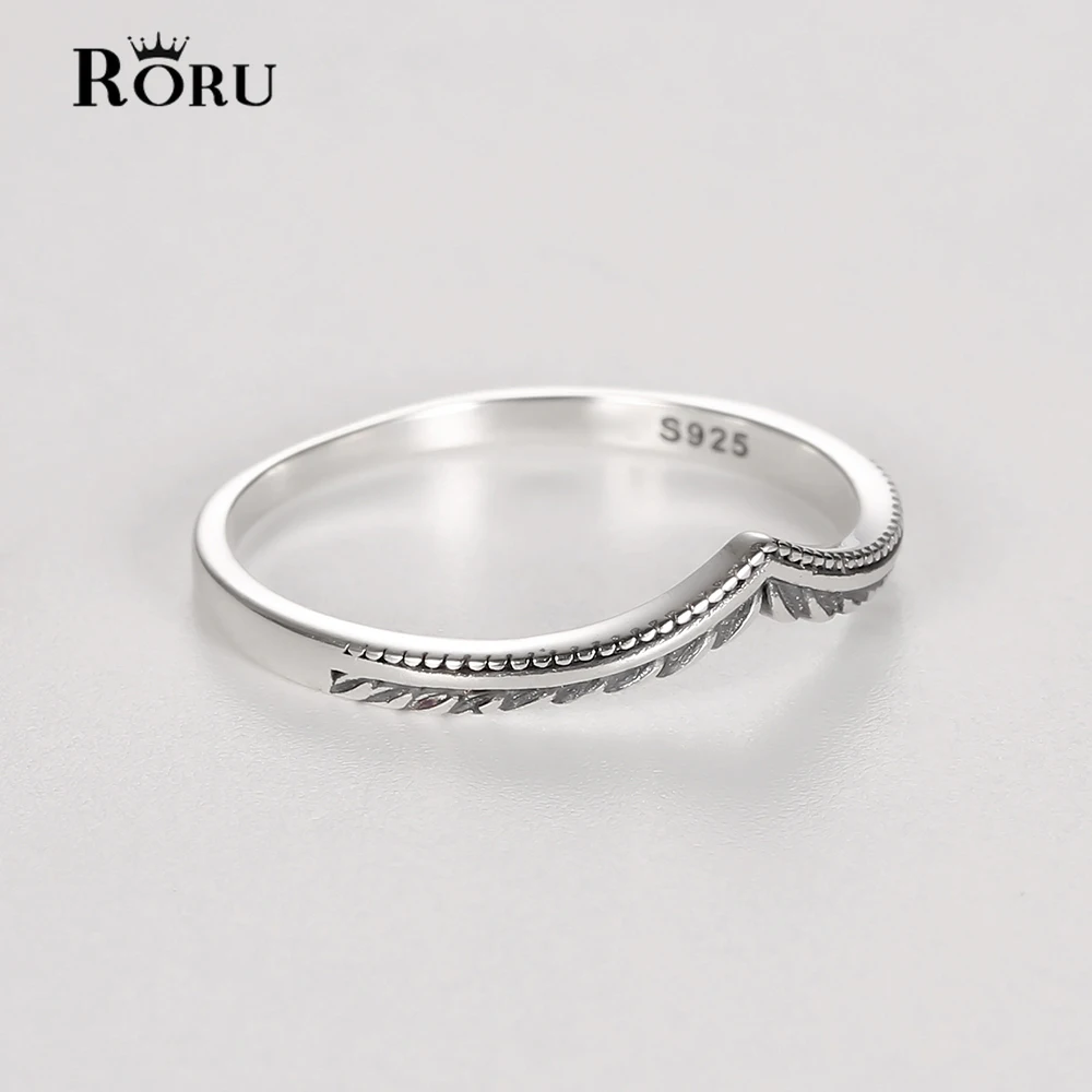 Retro V Shape Vines Finger Rings S925 Sterling Silver for Women Men Engagement Party Punk Fine Jewelry Fashion Accessories Gifts