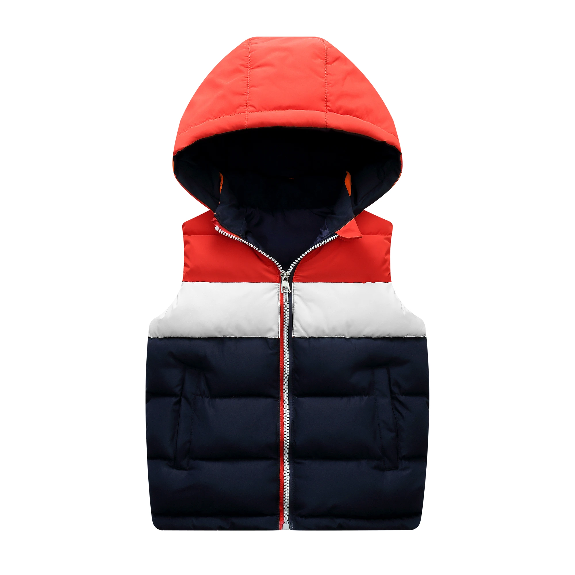 Infant Waistcoat Children Outerwear Winter Coats Kids Clothes Warm Hooded Cotton Baby Boys Girls Vest For Age 3-8 Years Old