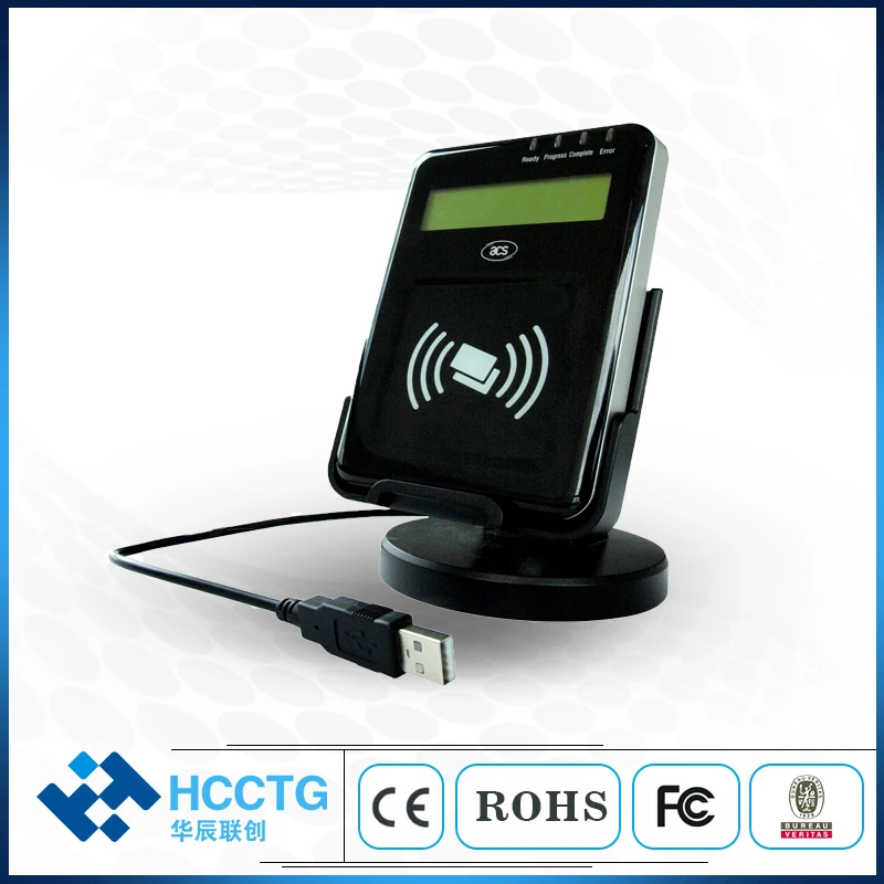 USB LCD Display Multi USB RFID Smart ISO14443 Card Reader Write NFC Payment Access Control Card Reader ACR1222L