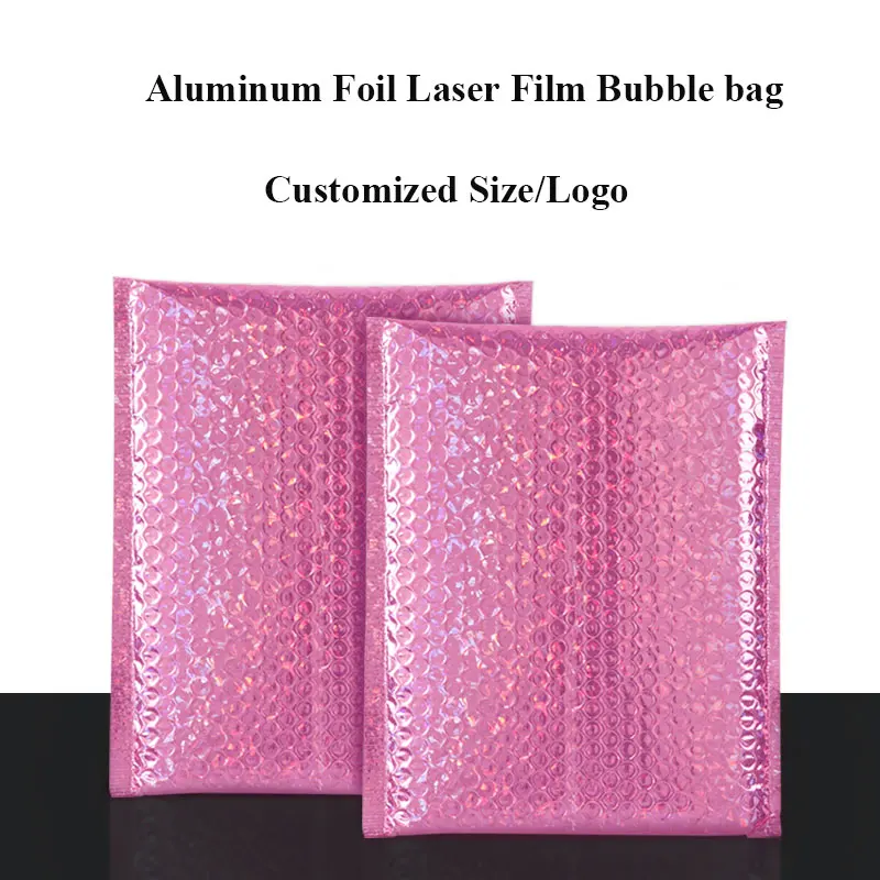 SHERPEN 20pcs Rose Foil Gold Bubble Envelope Bag Self Seal Mailing Bags Envelopes For Magazine Lined Mailer Padded Package Bag