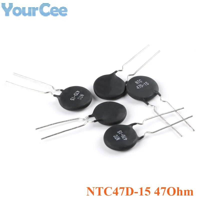 

10PCS Thermistor Resistor NTC47D-15 Negative Temperature Coefficient Thermistance NTC 47D 15 47 15MM