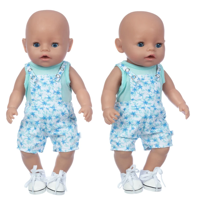 

Short Overalls Suit Fit 17inch 43cm Doll Clothes Born Baby Suit For Baby Birthday Festival Gift