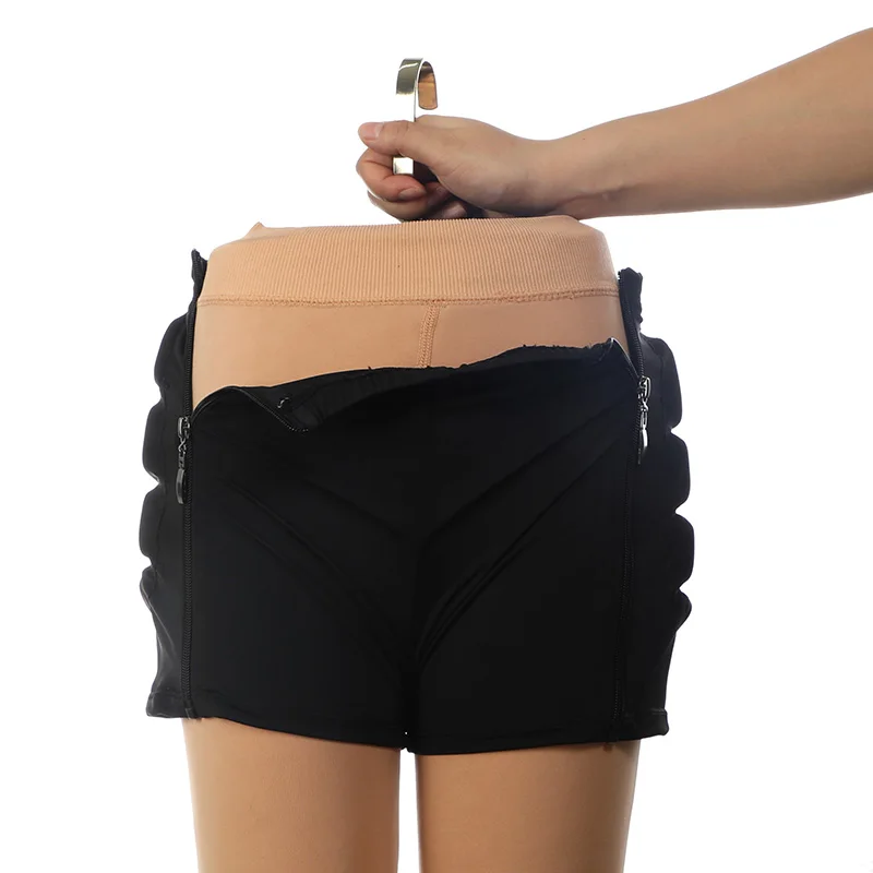 Custom Size Figure Skating Hip Protector Sports Safety Supporter Protective Mat Zipper Black