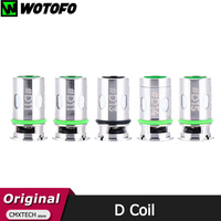 5pcs/box Original Wotofo D Coil D11 Single Net M Coil D13 D14 A1 Single Clapton M Coil for E Cig Manik Pod Kit & SMRT Kit Vape