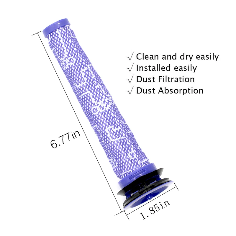 Compatible for Dyson V6 Absolute Stick Vacuum Cleaner 965661-01/ 966741-01 Pre Filter Post Hepa Filter Replacement Accessory