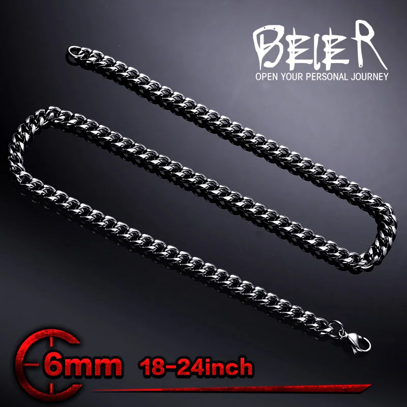 Beier 316L stainless steel Punk Water Wave Twisted Heart-shaped Men\'s Women\'s Necklace Fashion Jewelry LLBN1030N