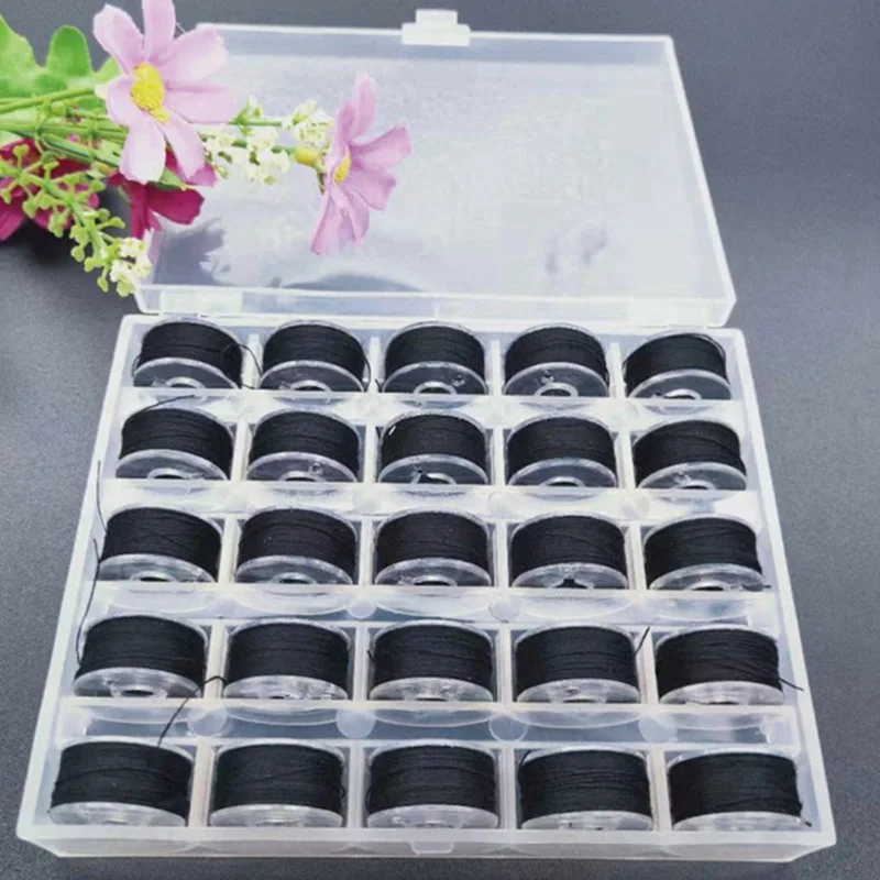 5Pcs Pre-wound Bobbins Thread Spools Sewing Machine Bobbins Embroidery Prewound Thread kit Sewing Accessories