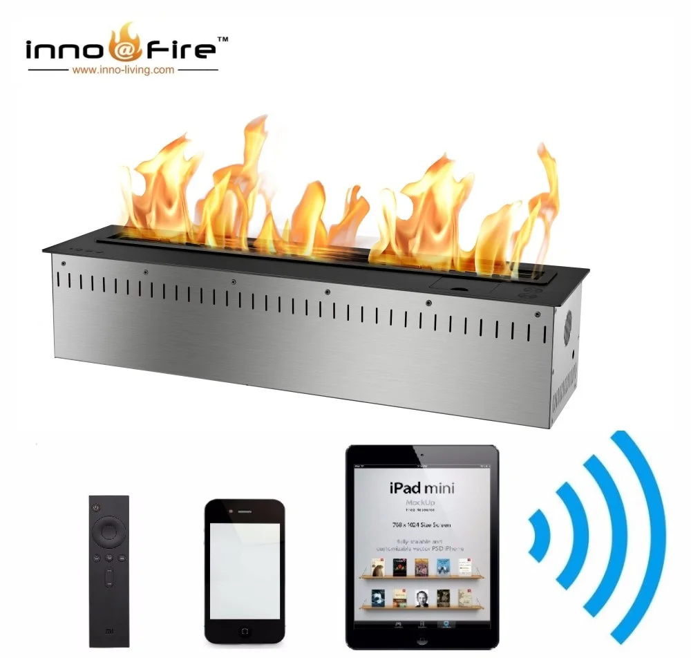 

21 AUG Inno-Fire 36 inch silver or black remote control bio chimney fireplace outdoor