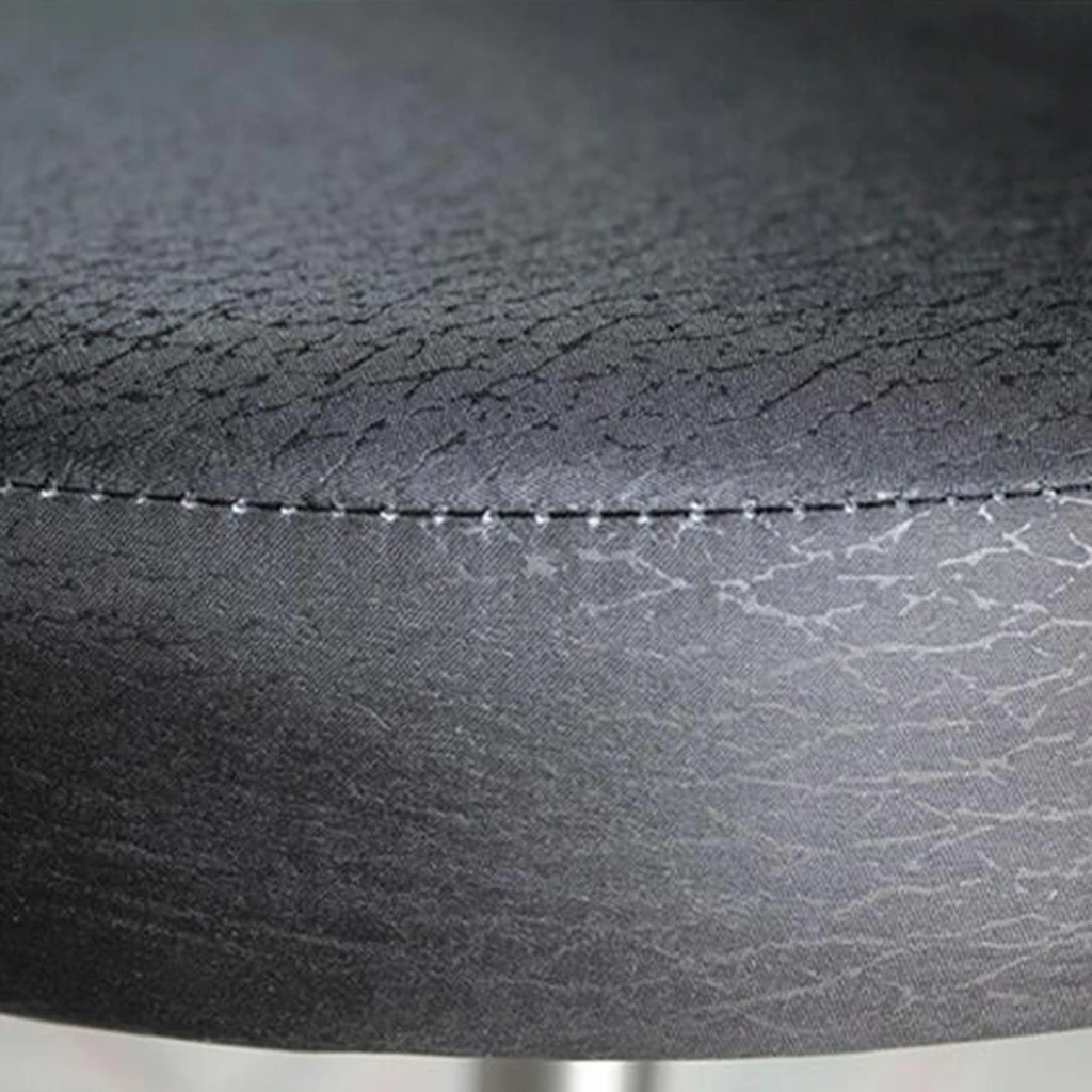 2Pcs Black Chair Cover 35x10cm Removable Bar Stool Replacement Cover Round Chair Seat Cover Protector Desk Salon Sleeve