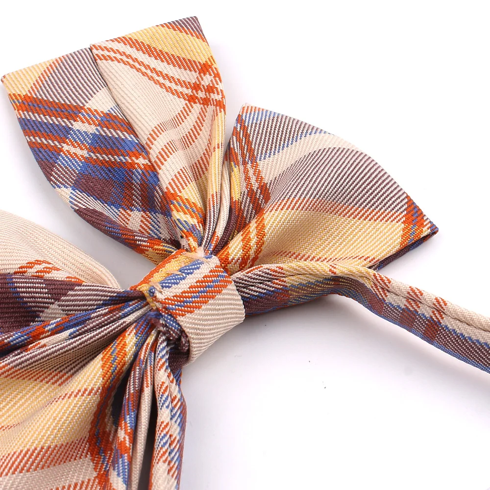 Feminine Plaid Bowtie Casual Bow tie For Women Uniform Collar Butterf Bowknot Adult Check Bow Ties Cravats Girls Bowties