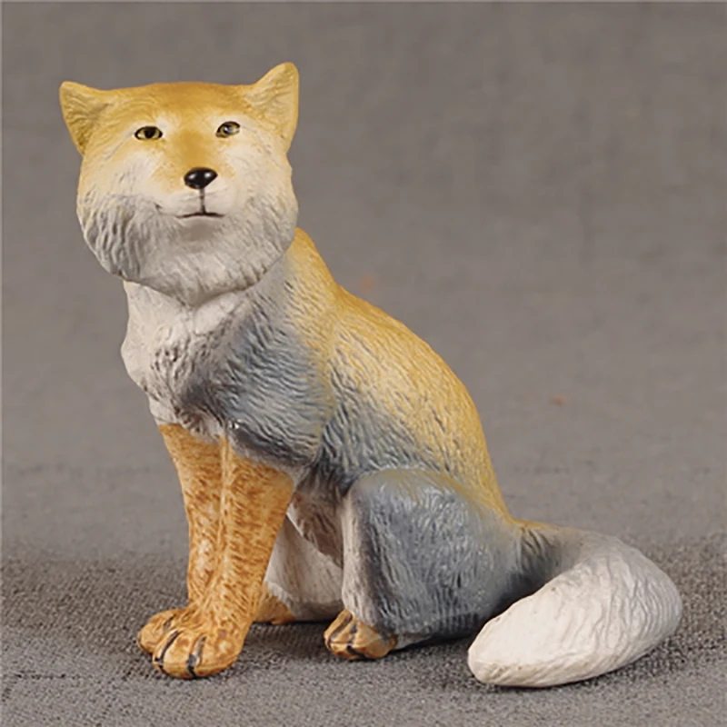 Simulation Model Of Wild Animals Tibetan Fox Marmot Red Panda Pangolin Ornaments The Edge Of The Cup Toys Collection Display