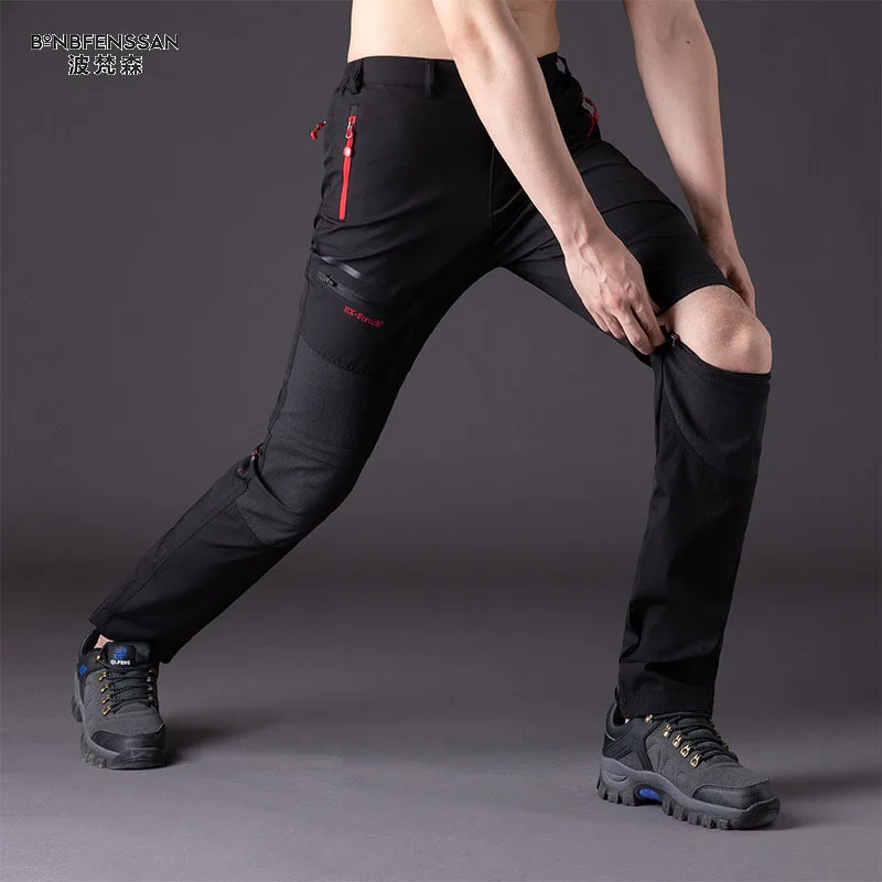 New Men Summer Removable Outdoor Quick Dry Hiking Pants Men's Sports Shorts Camping Trekking Waterproof Trousers climbing