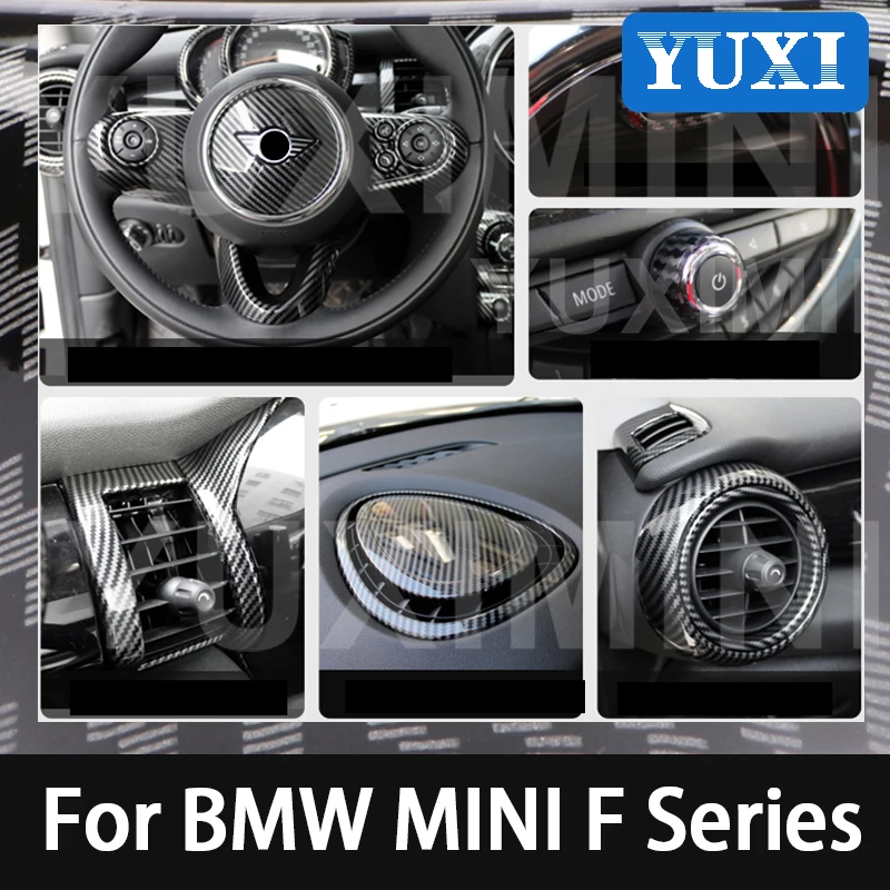 자동차 인테리어 용품 탄소 스티커 보호 쉘 장식 커버, BMW 미니 원 쿠퍼 S F54 F55 F56 F57 F60 컨트리맨용