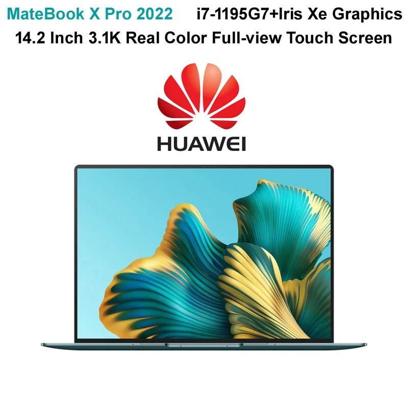 Топ-класс HUAWEI ноутбук MateBook X Pro 2022 с i7-1195G7 iRIS Xe графика 14,2 дюймов реальный цвет 3120x2080 сенсорный экран звук