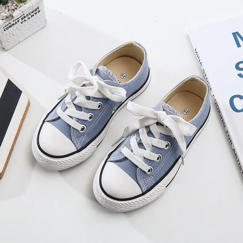 2023 Spring Trendy Children's Casual Shoes Low-cut Kids Canvas Shoes Parent-child Shoes School Shoes Baby Family Shoes Matching