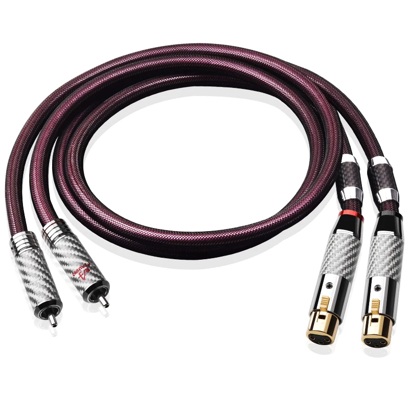 ATAUDIO Pure Silver RCA to XLR Cable Hi-end Dual XLR to Dual RCA Audio Cable