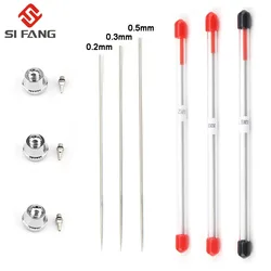 0.2/0.3/0.5mm Airbrush Nozzle Airbrush Needle Nozzle Cap Replacement Parts for Airbrush Spray Gun Sprayer Accessories