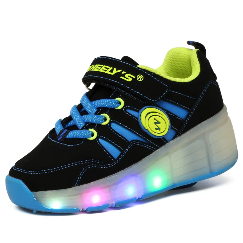 

Children Roller Shoes Fashion Boy & Girls With LED Wheel Shoes Flashing Sport Casual Kids Sneakers Size 28-42