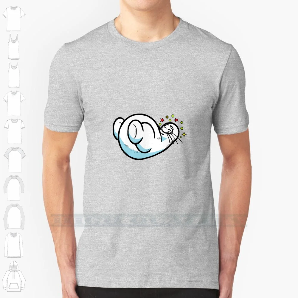 Shmoo-Camiseta de algodón 100% de la felicidad transparente, camiseta de cómic de animales de dibujos animados, manga corta, regalo